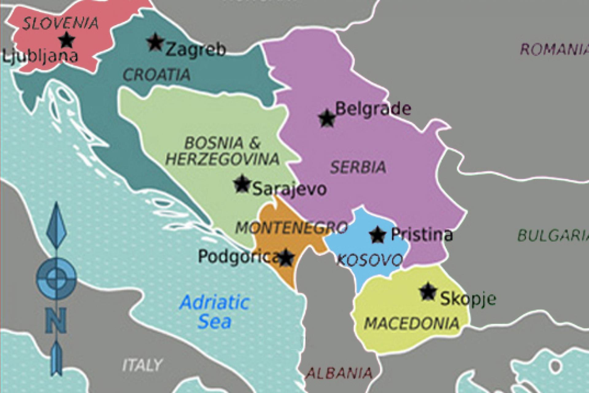 Former Yugoslavia On World Map
